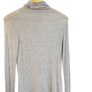 🎄Chelsea 28 Sheer Turtleneck Long Sleeve Top Grey Size XS